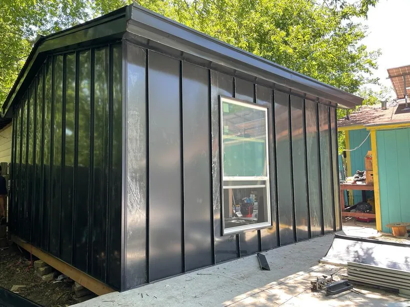 Black standing seam metal wall panels for Roof Inspection in Oak View